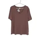 NWT Mod Ref women’s top XL Mauve top V-neck short sleeve 57% rayon 40% polyester