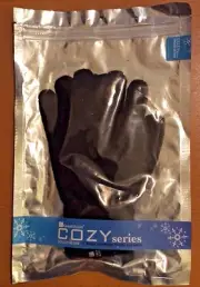 Smartphone Touch Gloves GreatShield COZY Series Black 95% Lambswool 5% Spandex M