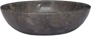 'vidaXL Modern Marble Sink in Grey - Round, Durable, Easy to Clean Basin for Bathrooms and Washrooms, Fully Handmade
