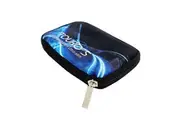 2.5" External Hard Drive Case Soft Carrying Travel for HDD SSD Portable Protection Box Organizer Cable Bag Black with Blue