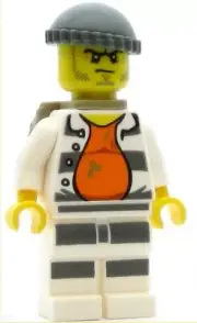 LEGO Town Minifigure Jail Prisoner (Genuine)