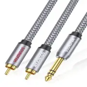 AudioLink 16ft RCA to 1/4 Inch Stereo Y Splitter Cable