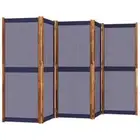 5-Panel Room Divider Privacy Screen Partition Stand Dark Blue 350x180cm