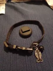 Cat Collar with Bell / fish pendant / Reflective / SHIPPING INCLUDED