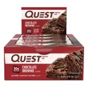 12pc Quest 60g Healthy Treat Bars Weight Management Diet Snack Chocolate Brownie