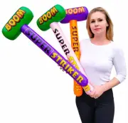 Colorful Super Striker Mallet Inflate (About 33") Vinyl Inflatable Big Bopper H
