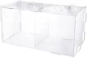 Transparent Acrylic Aquarium Incubator Breeding Isolation Box with Suction Cups for Fish for Guppies Bettas and Hatching Fish Tanks