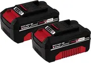 Power X-Change 18V, 4.0Ah Lithium-Ion Battery Twin Pack - 2 x 4,0Ah Batteries Universally Compatible with All Einhell PXC Power Tools and Garden Machines