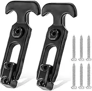 2pcs Rubber T-Handle Draw Latches, Flexible Rubber Latch Strap Hasp with Screws Accessories for Hood Cooler Tool Cabinet Boat Compartment Cargo Box Cabin Doors