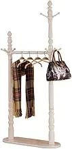 Solid Wood Coat Rack Standing Coat Rack Easy Assembly NO Tools Required with 9 Hooks Used in the Bedroom Living Room Office Entryway Coat Rack