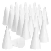 24 Pack Polystyrene Foam Cones for Christmas Tree Project Table Centerpiece