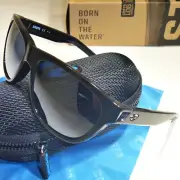 Costa Del Mar Bayside Polarized Sunglasses-Black-Silver Mirror on Gray 580P Lens