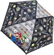 [ALLONE] Super Mario Folding Umbrella, 20.9 inches (53 cm), Hand Open, Nintendo Black, Character