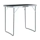 Foldable Camping Table With Metal Frame 80X60Cm Grey
