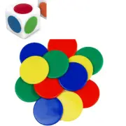 'The Quiet Counters' 25 mm x 100 Teaching Resource Maths Includes Dot Dice