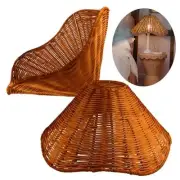 Wicker Boho Lampshades,Table Lamps Shades-2 pack,Hand Crafted Rattan Lamp