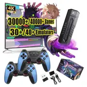 128G Wireless Retro Gaming Console, Retro Game Stick 4K with 20,000+ Games and 9 Emulators Built-in, Plug and Play Video Games for TV