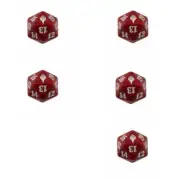 Duel Decks 5 x Red SPINDOWN COUNTER DICE D20 mtg Mana Dice Magic the Gathering