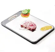 ADTZYLD Cutting Board Double Sided with 304 Food-Grade Stainless Steel Large Size 16”×11” Kitchen Cutting Board, Wheat Straw PP Non Plastic Chopping Board for Kitchen,Easy to Clean