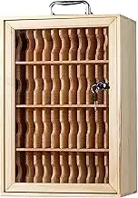 Mobile Phone Storage Cabinet Safe Deposit Box School Factory Examination Work Transparent Lock with Numbered Locker Wooden,48bits