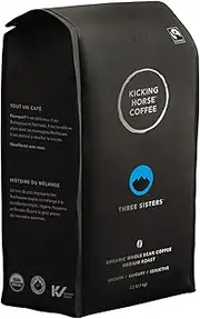 Kicking Horse Coffee Three Sisters, Medium Roast, Whole Bean, Certified Organic, Fairtrade, Kosher, Black, 35.2 Oz, Pack of 6