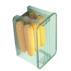 (Transparent Green Large Size)Fridge Storage Box Space Saving Refrigerator