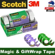 Scotch Tape Rolls Set Magic Tape & GiftWrap Adhesive Tape 28m/each w/ Dispenser