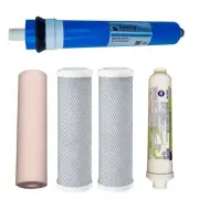 5-Stage Reverse Osmosis Water Filters + NSF RO Membrane Filter RON-5-G + ROP-5-G