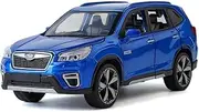 Scale Finished Model Car 1:30 for Subaru Forester SUV Alloy Vehicles Simulation Diecast Car Model Collectibles Die-cast Vehicle(Blue)