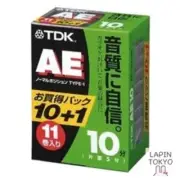 [NEW] TDK Audio Cassette Tape AE 10 Minutes 11 Roll Pack [AE – 10x11g]