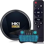 Android TV Box 11.0, Hk1 Rbox H8 4GB RAM 128GB ROM with H618 Quad-Core 64 Bits, Android Box Dual-WiFi 2.4Ghz/5Ghz BT 4.2 USB 3.0 3D 4K/6K with Wireless Mini Keyboard,2gb+16gb