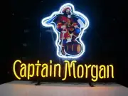 Captain Morgan Rum Neon Sign Lamp Light 17"x14" Beer Bar With Dimmer