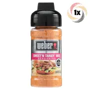 1x Shaker Weber Sweet'n Tangy BBQ Barbecue Seasoning | 3oz | Gluten & MSG Free