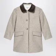 [Bonpoint] Single Breasted Wool Blend Coat 8 Y Beige