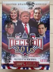 2016 Decision Political Trading Cards Blaster Box-Donald Trump, Clinton, Obama++