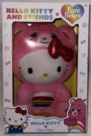Hello Kitty and Friends Care Bears Plush 10” Hello Kitty Cheer Bear NWT