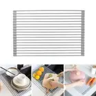 Silicone Dish Drying Rack Roll-Up Sink Plate Drainer Fruit & Vegetable