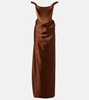 [Vivienne Westwood] Vivienne Westwood Nova Camille satin corset gown AU 14 brown