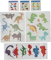 Hohopeti Crystal Sticker Set Dinosaur Themes Fun Craft Kit for Kids Ideal for Christmas and Birthdays 1 Set