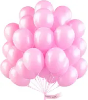 PartyWoo Light Pink Balloons, 50 pcs 12 Inch Pearl Light Pink Balloons, Pink Bal