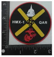 3" MARINE CORPS HMX-1 NIGHTHAWKS QAR QUAL PVC HOOK & LOOP PATCH