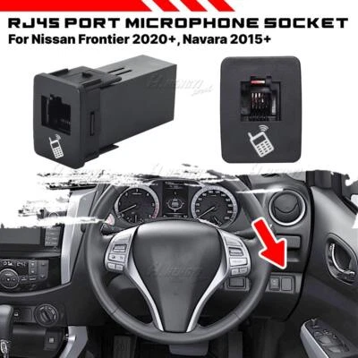 1X RJ45 8Pin UHF Pass Through Microphone Socket For Nissan Altima Sentra 2015-18
