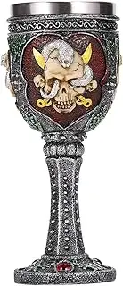 Mug, Beer Coffee Mug,Personalise Engraved Style Beer Mug Horn Beer Mug,Skull Resin Stainless Steel Goblet 200Ml Silver Snake Wine Glass Horrible Cocktail Glasses Whiskey Cup Pub Bar Gothic