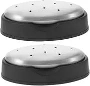 2pcs Soap Hand Wash Basin Soap Case Metal Soaps for Home Kitchen Use Soap Stainless Steel Soap Kitchen Absorber Soap Small Metal Soap Kitchen Supplies Soap Silver PLAFOPE
