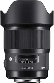 [Sigma] 4412955 20mm f/1.4 DG HSM Art Lens for Nikon, Black