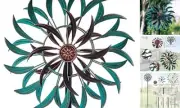 360° Outdoor Wind Spinner, Wind Sculpture Spinner with Metal Stake, Yard Art