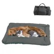 Outdoor Travel Dog Bed,Portable Crate Mat 36.0"L x 25.0"W x 2.0"Th Grey