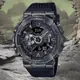 CASIO 卡西歐 G-SHOCK 復古科幻世界 仿舊銅色質感金屬框雙顯錶-黑色(GM-110VB-1A)