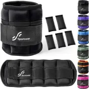 Adjustable Ankle Weights, 1 Pair 3kg, 6kg Arm Wrist Leg Weight Straps for Wom...