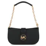 【MICHAEL KORS】素面防刮鍊帶小款肩背包(黑色)